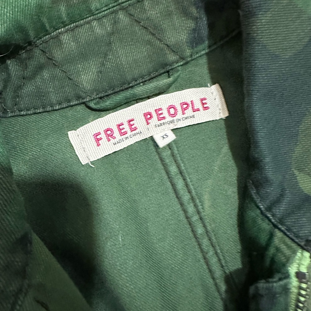 Free people camo jacket